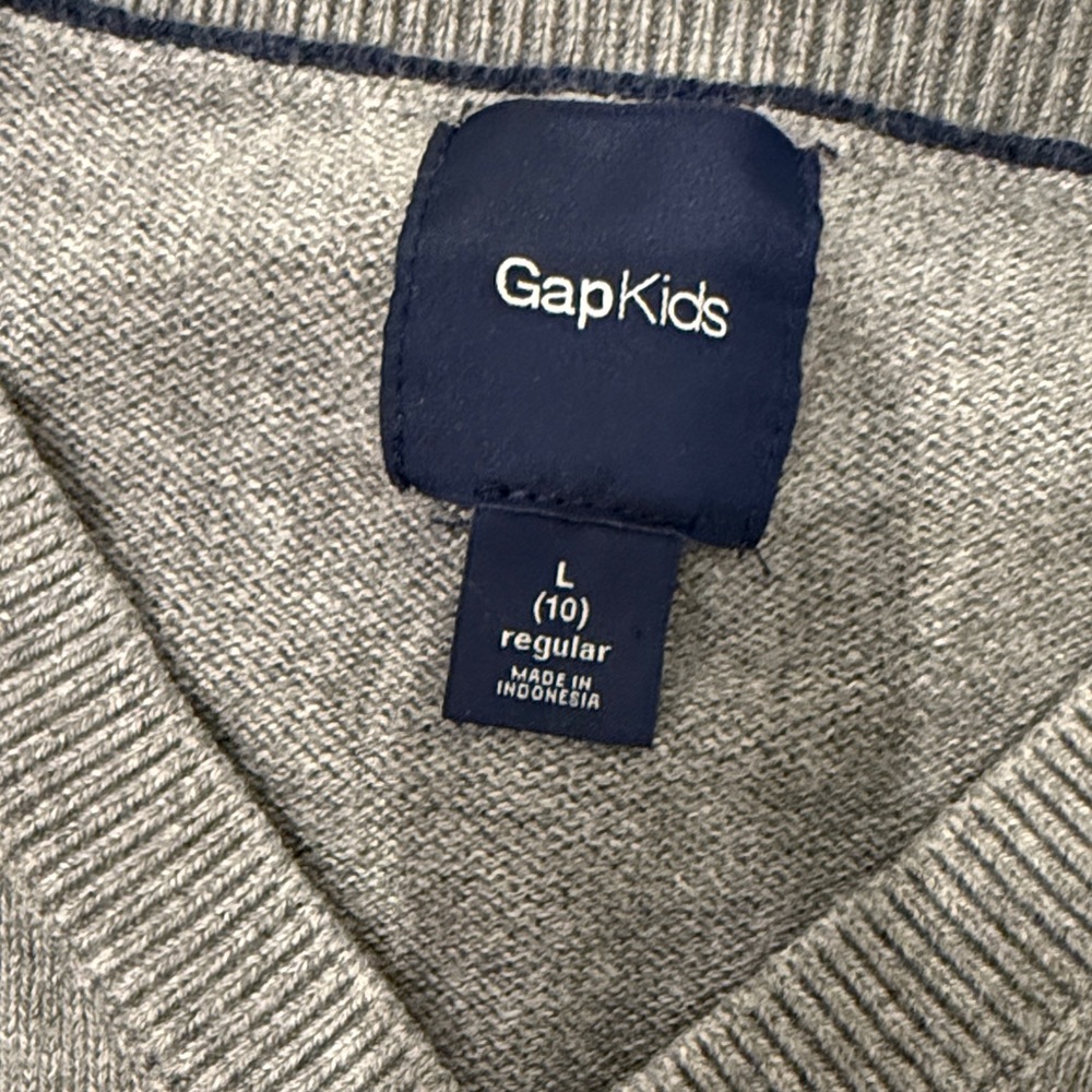 GAP Kids Gray V-Neck Sweater
